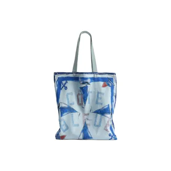 ZARA Cotton Tote Bag, Shopping Bag, Shoulder Bag Women's Ice White