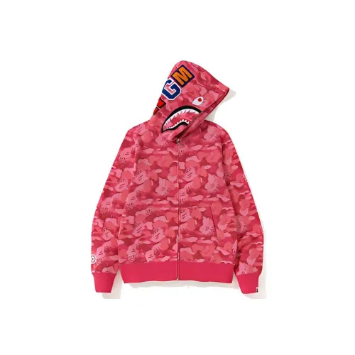 A BATHING APE Fire Camo Shark Full Zip Hoodie