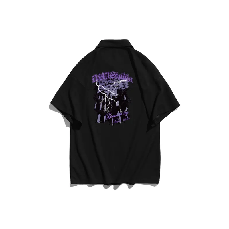 D&W Polo Shirts Unisex Black-0