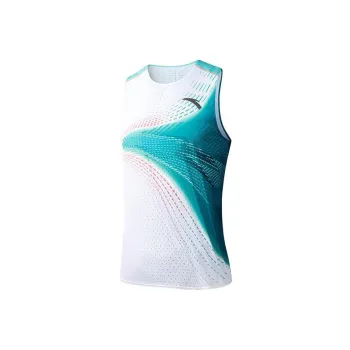 Anta Running Collection Tank Tops Men's Pure White/All Over Print