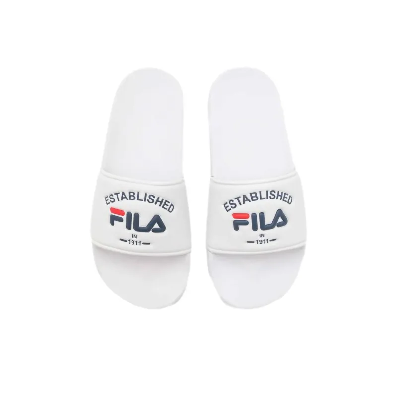 FILA Baywalk Slip Resistant Abrasion Resistant Slide Slippers Men's White-2