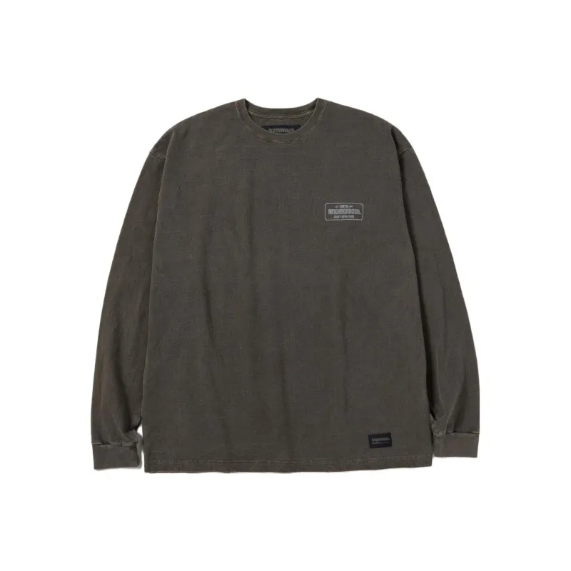 NEIGHBORHOOD Long SLeeve Pigment Dyed Crewneck-2