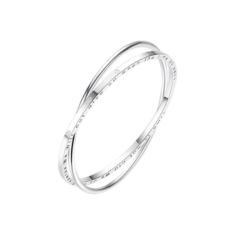 CHAOHONGJI 999 Fine Silver Bangles Women's-0