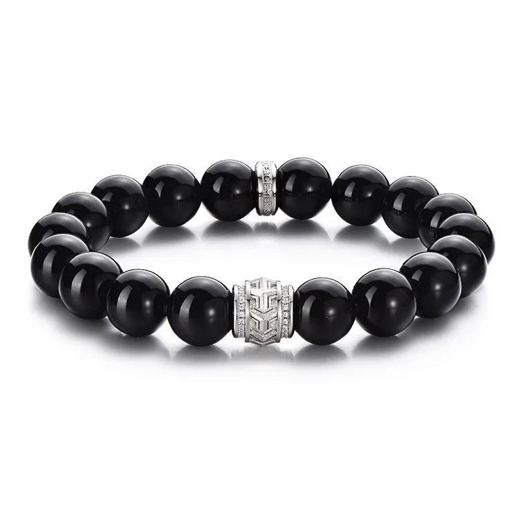 IDEAGEMER Agate Bracelets Men's-0