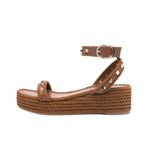 Valentino short One Strap Sandals 4.5cm Women's Dark Brown