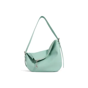 CLEVER& KETCH Cow Leather Shoulder Bag Regular Women's Moonstone Blue/Bright Moon White/Gentleman Black