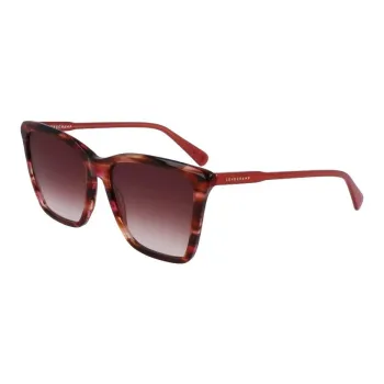 LONGCHAMP Acetate Square Sunglasses Women's Tortoiseshell