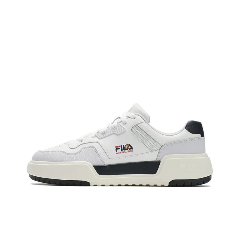Maison Kitsune x FILA CAMPUS Low Top Skateboard Shoes Men's Snow White-0