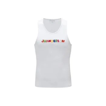 JW Anderson Logo-embroidered Cotton Tank Top