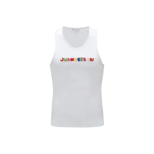 JW Anderson Logo embroidered Cotton Tank Top