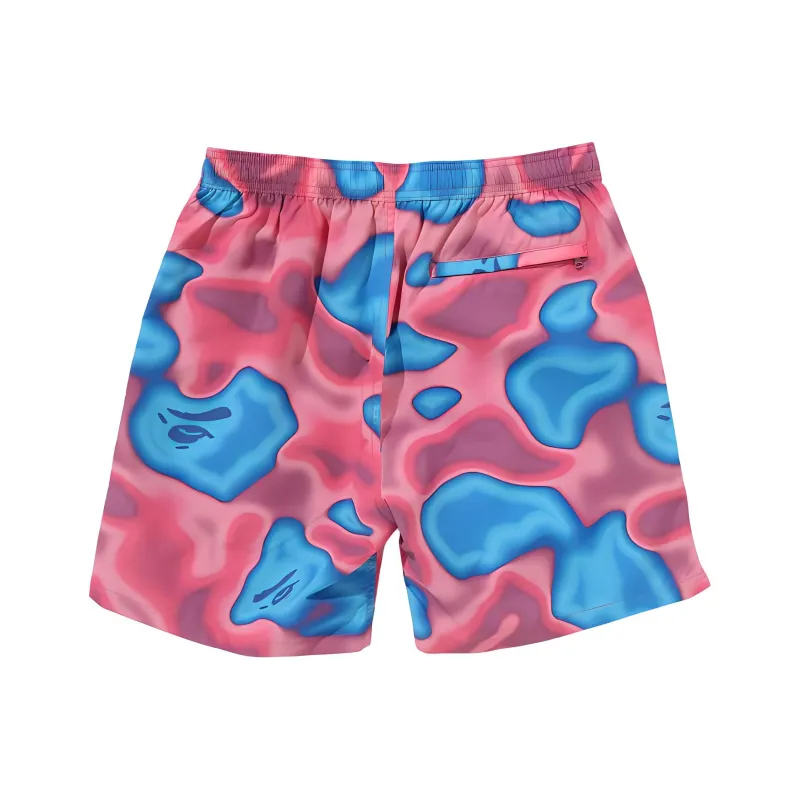 Bape Liquid Camo Shark Sweat Shorts-7
