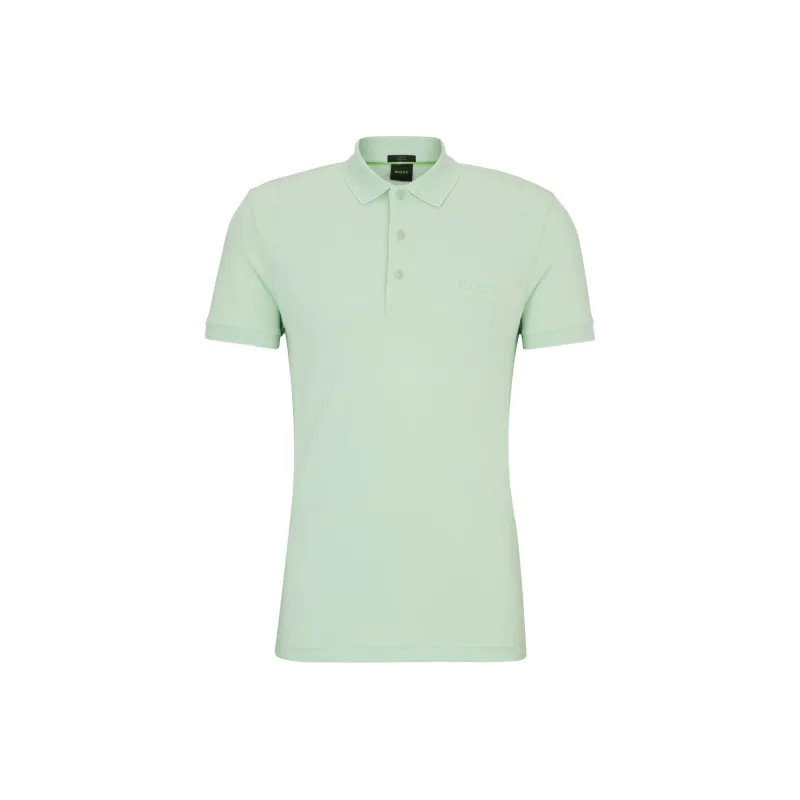 HUGO BOSS SS24 Polo Shirt Men's Natural Green-0