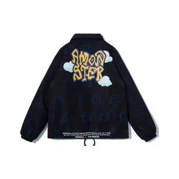 AMONSTER x AMENGXIAOGUAISHOU Jacket Unisex Dark Navy Blue