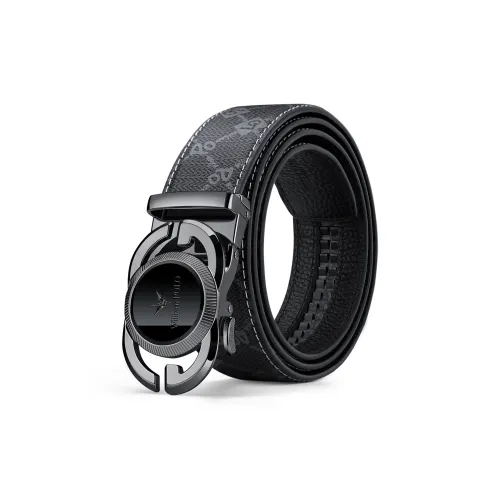 WilliamPOLO PVC/Cow Leather Belts Men's Multiple Colors 3.5cm Width