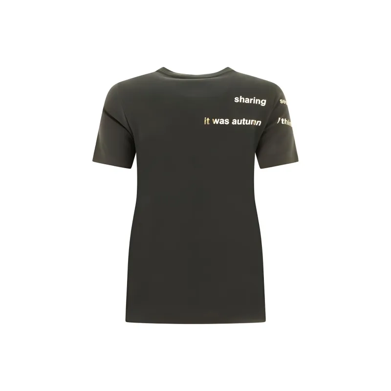 'S MAX MARA Slogan Printed Crewneck T Shirt-1