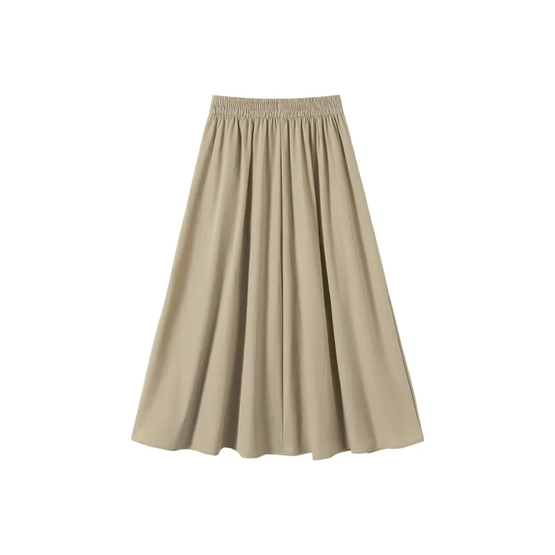 TOUCH Casual Long Skirt Women's Khaki-1