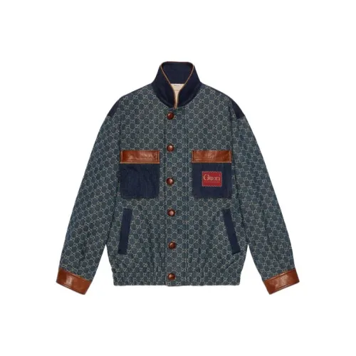 GUCCI Denim Jackets Coats Men's Blue