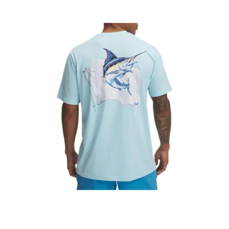 Under Armour MarlinFlag Capture T Shirt Men's Light Blue 494-0