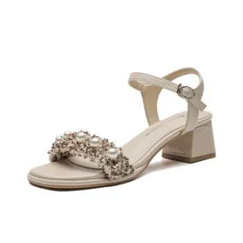 Than Than Me One Strap Sandals Women's Khaki