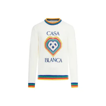 CASABLANCA Heart Boucle Brand Jumper