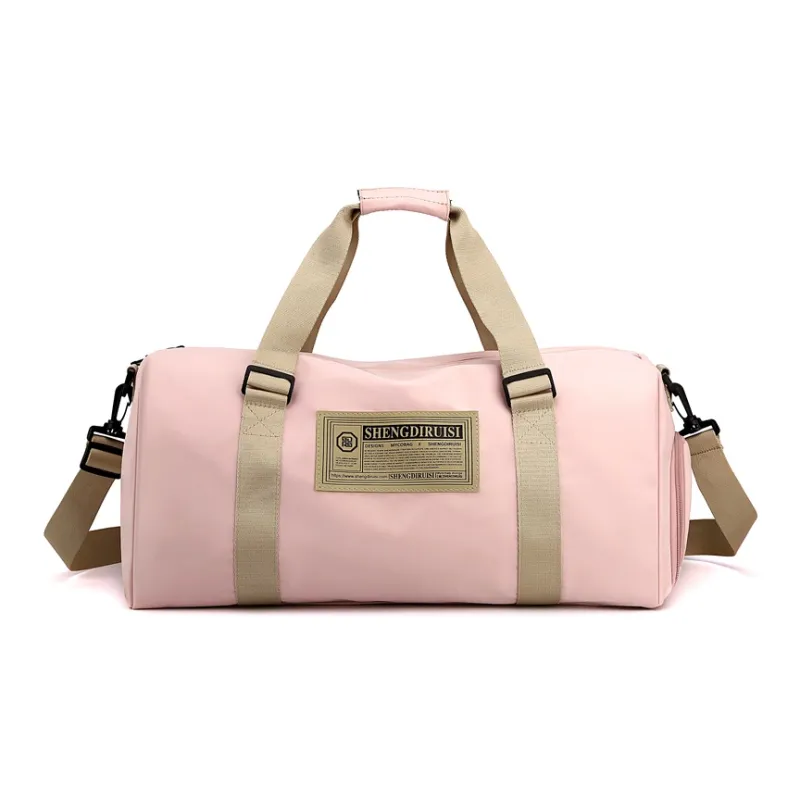 OUZIHUANG Nylon Travel Bag Unisex Black/Green/Pink Blue/Burgundy-8