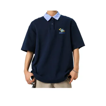 ZWWWZ Polo Shirt Unisex Navy Blue