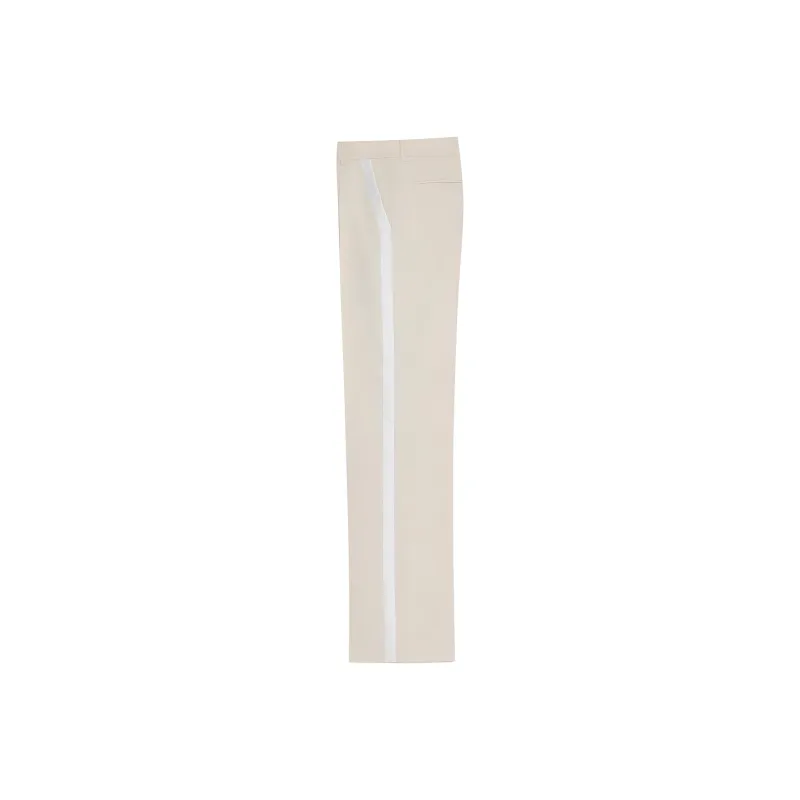 SAINT LAURENT Straight Leg Tuxedo Trousers-1