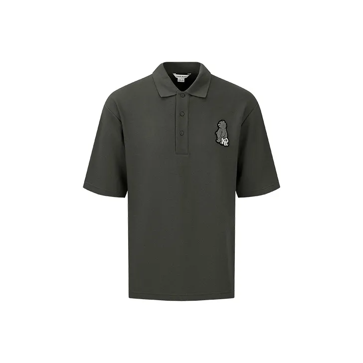 URBAN REVIVO Polo Shirt Men's Medium Gray-0