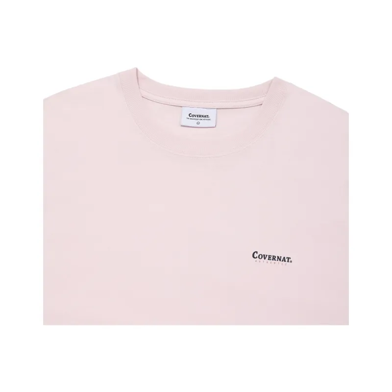 COVERNAT Casual T Shirts Unisex Light Pink-2