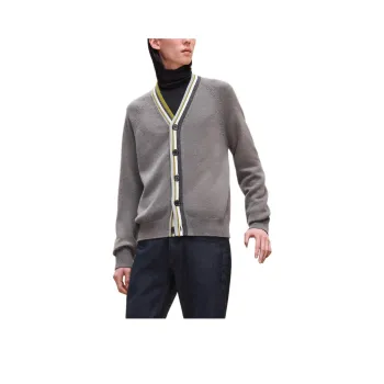 HERMES Cashmere Sweater Men's Mud Charcoal