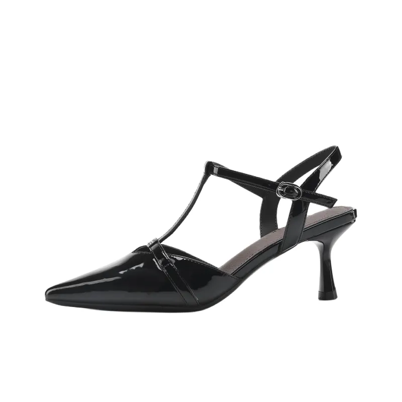 FIVE PLUS High Heels Women's Beige, Black-6