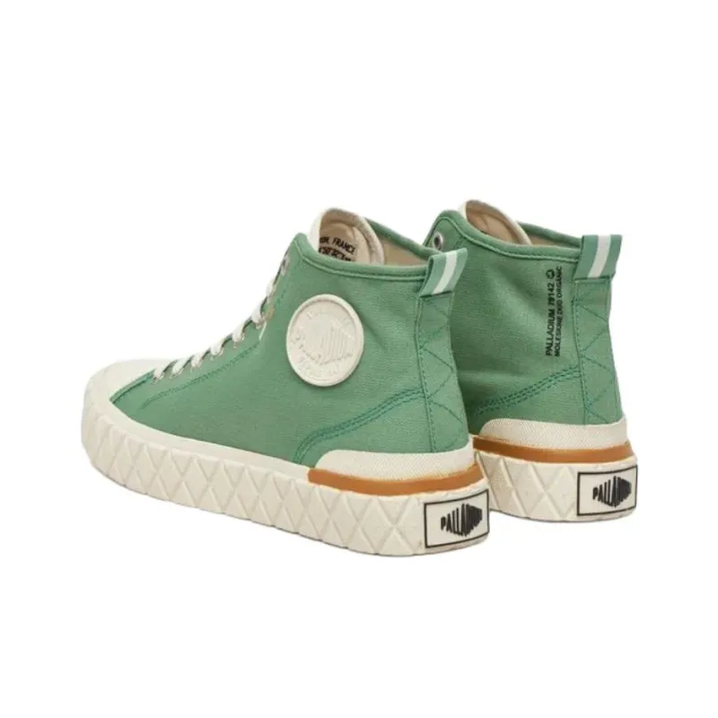 Palladium Anti Slip Wear Resistant High Top Canvas Shoes Unisex Green-3