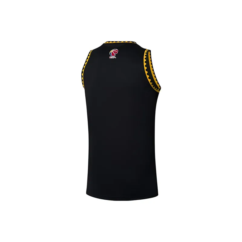 LiNing CBA Collection Professional Basketball Collection Basketball Jersey Men's Black-1
