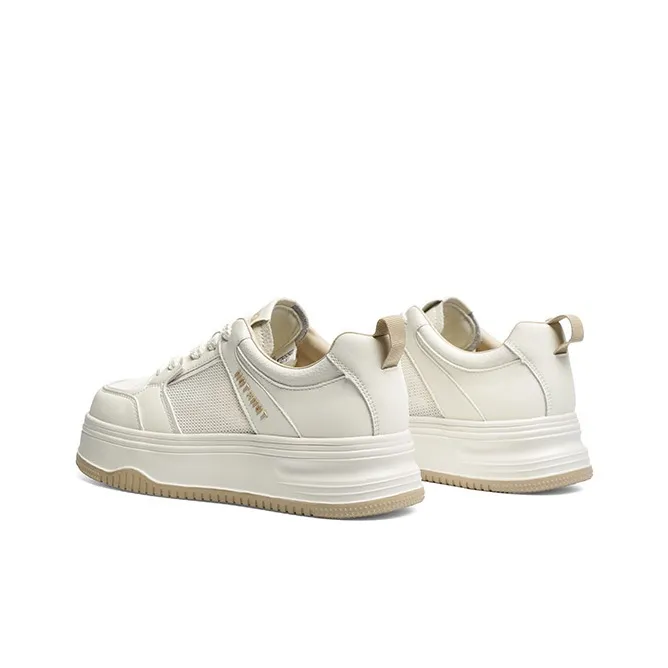 RED DRAGONFLY Anti Slip Wear Resistant Low Top Skateboard Shoes Women's Beige Apricot-4