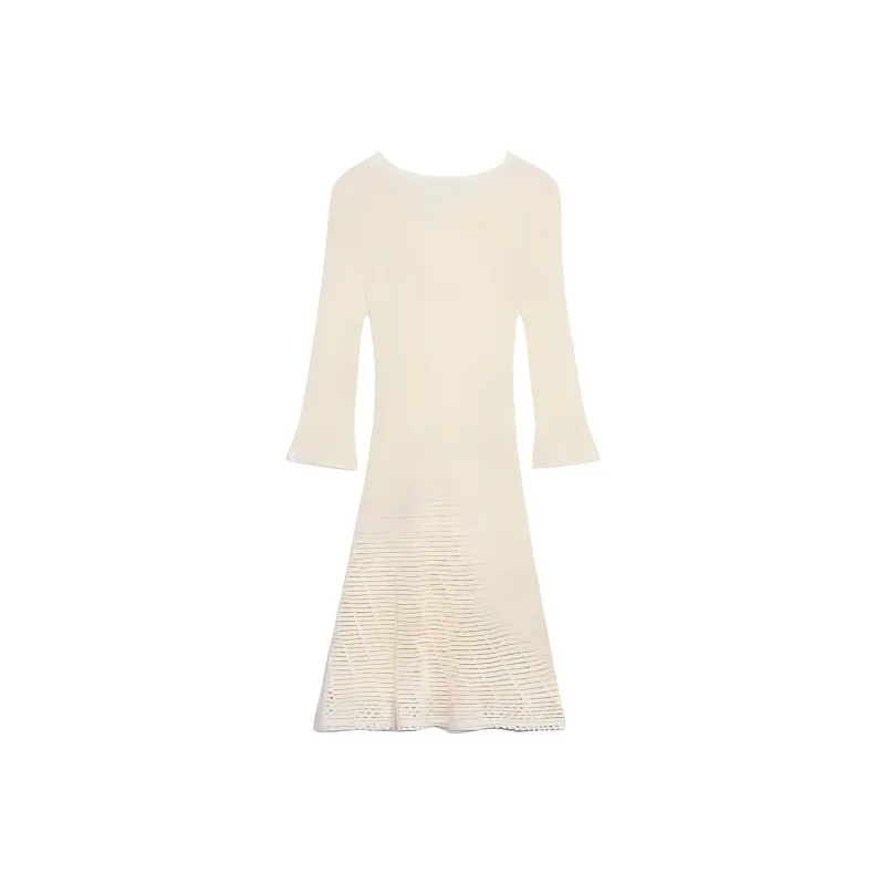 CELINE FW22 Long-Sleeved Dresses Women's Beige Yellow-1