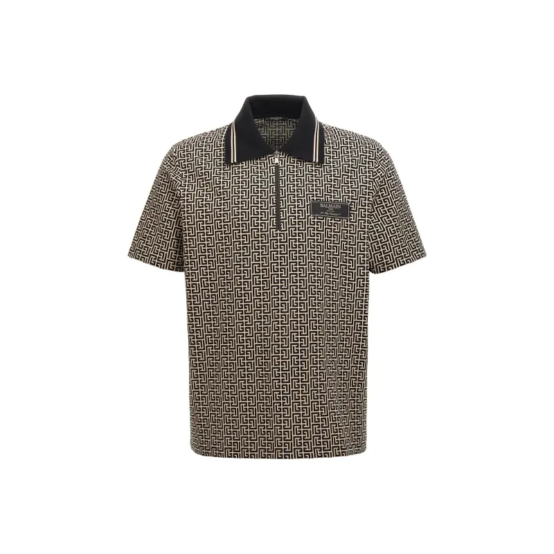 BALMAIN Monogram Polo Shirt-0
