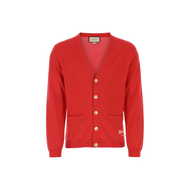 GUCCI Horsebit-Detail V-Neck Cardigan-0