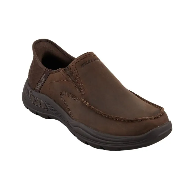 Skechers ArchFit Low Top Casual Shoes Men's Brown-2