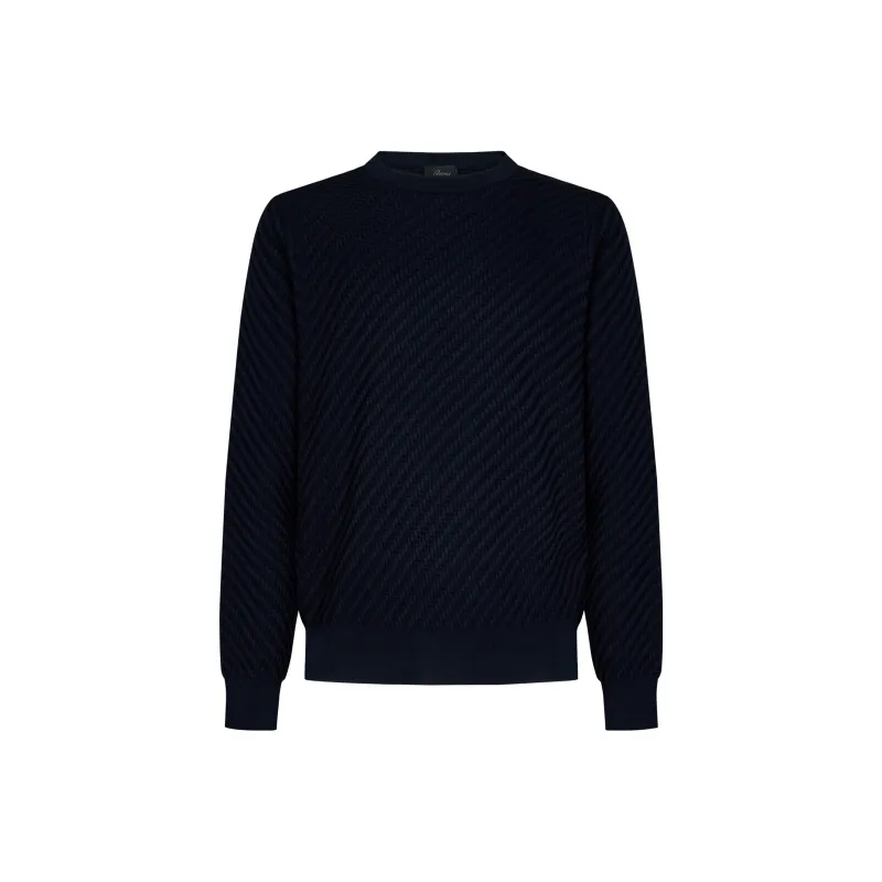 Brioni Crew-neck Cotton-silk Jumper-0