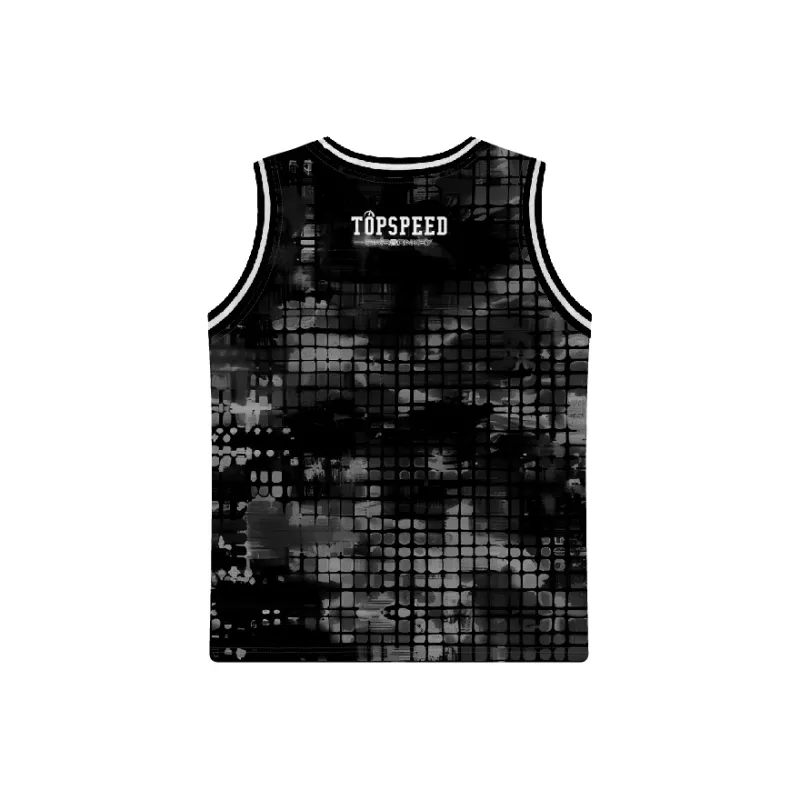 FireMonkey Basketball Jersey Unisex Cool Elegant Black-1