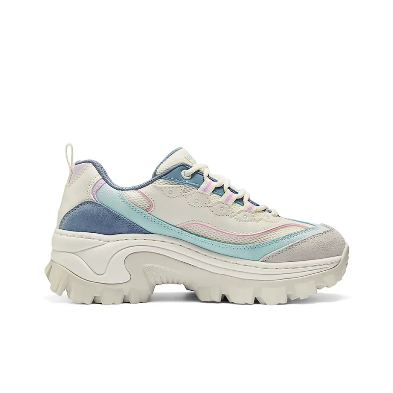 Skechers Street Anti Slip Wear Resistant Low Top Casual Shoes Women's White Blue Gray-1