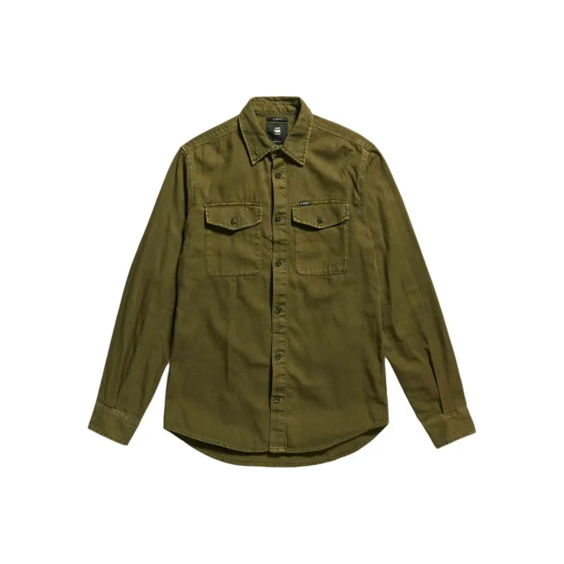 G STAR RAW Shirt Men's Olive Green-0