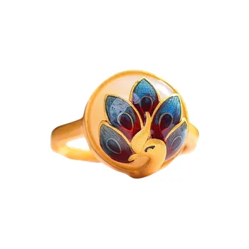 Jade Ink Love Hetian Jade Rings White Jade Women's