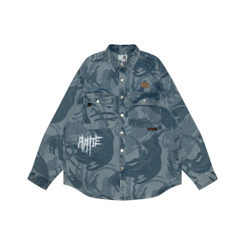 Aape Moonface logo Camouflage print Shirt-0