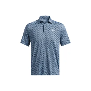 Under Armour Playoff 3.0 Men's UA Printed Polo Shirt Men's Aura Blue