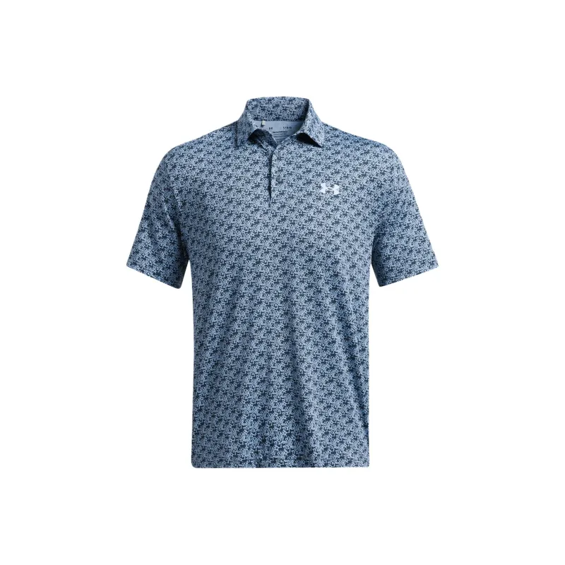 Under Armour Playoff 3.0 Men's UA Printed Polo Shirt Men's Aura Blue-0