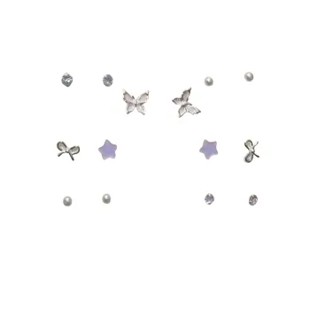 Welcome To The Treasure Alloy Stud Earrings Unisex