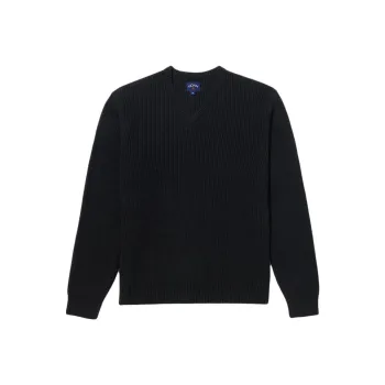 NOAH V Neck Shaker Stitch Sweater