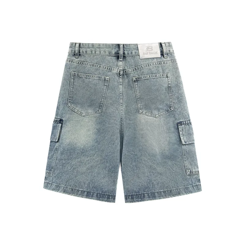FAR BACK Denim Shorts Unisex-11
