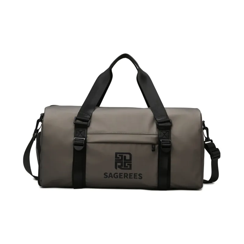 OUZIHUANG Nylon Travel Bag Unisex Pink/Silver/Jasper/Black-5